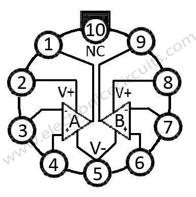 741-dual-op-amp-to-style-pin-configurations-top-view