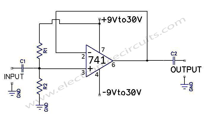 741-op-amp-ac-coupled-voltage-follower