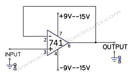 741-op-amp-unity-gain-dc-voltage-follower