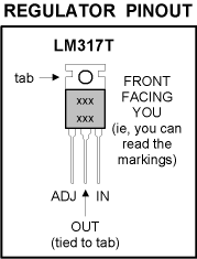 LM317 pinout configuration
