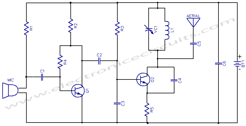 Fm Transmitter Circuit Diagram - 3v Fm Transmitter Circuit Diagram Frequency Modulation Transmitter Circuits - Fm Transmitter Circuit Diagram