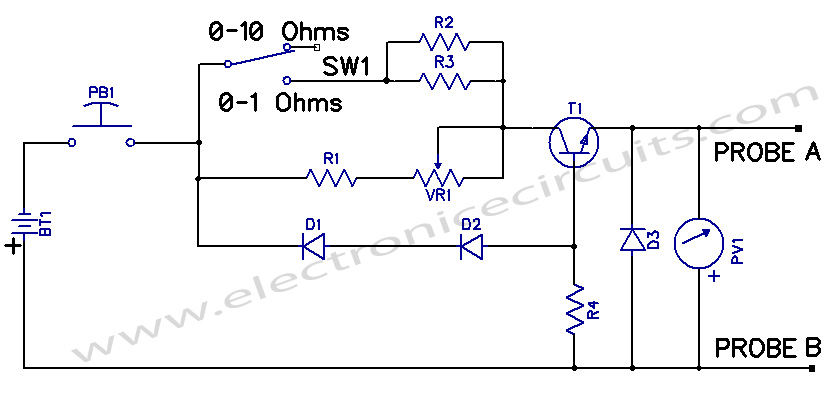 Low Resistance Measuring Meter circuit