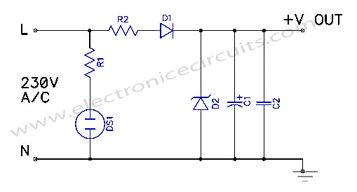 transformerless power supply circuit