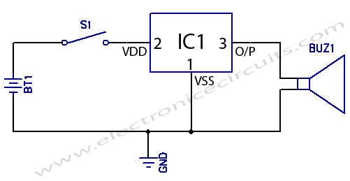 um66 alarm generator buzzer schematic