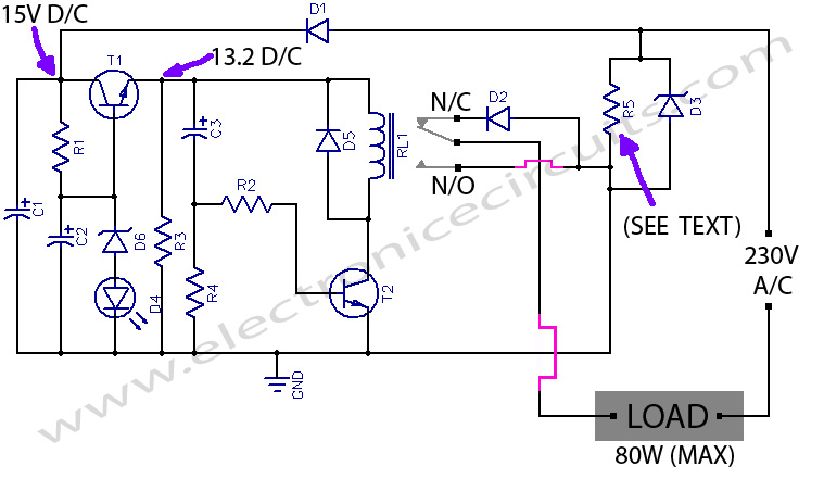 Auto Heat Limiter For Soldering Iron circuit diagram