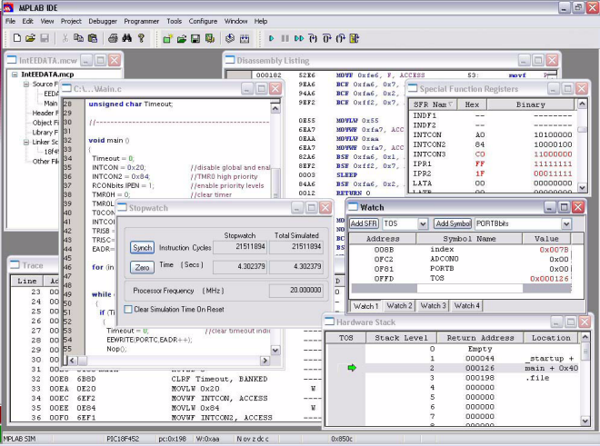 MPLAB PIC Microchip Software Integrated Development Environment