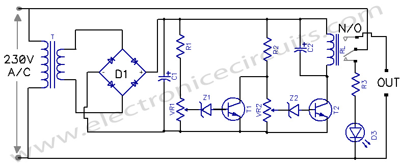 Power Guard Under and Over Voltage Protector circuit