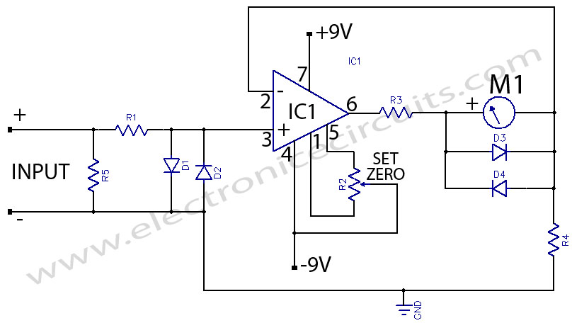 micro ampere meter circuit diagram