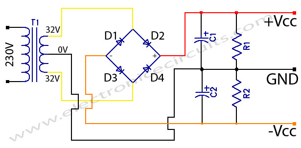 stk amplifier sirkuit power supply