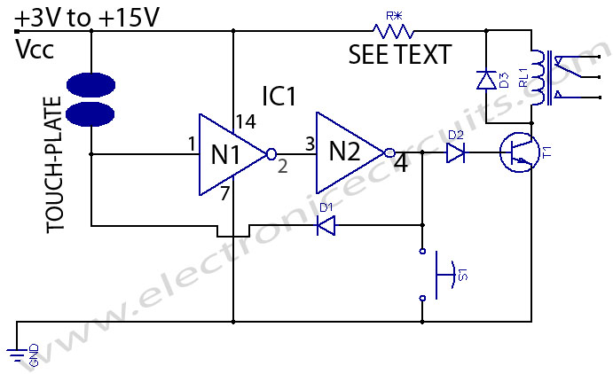 touch switch circuit diagram