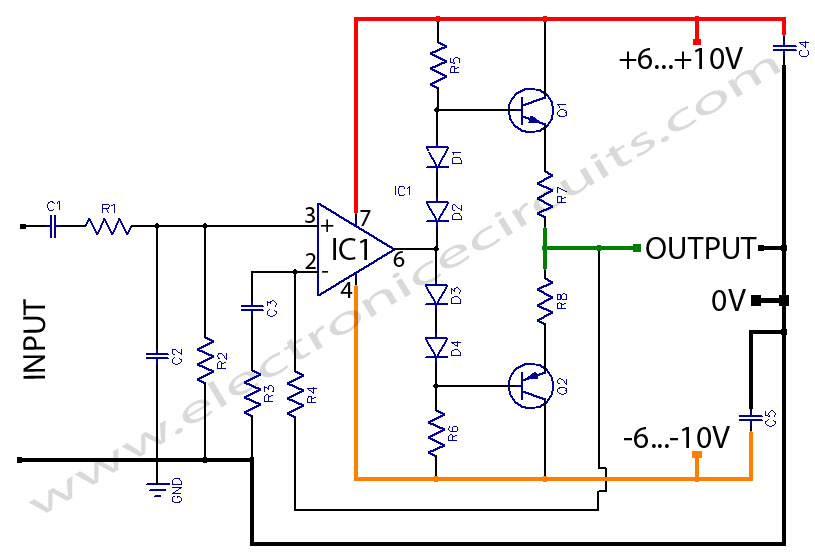 HeadPhone Amplifier CIrcuit OR PreAmplifier OutPut Stage circuit using LF356