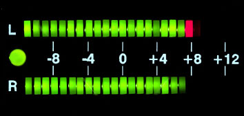 LED STEREO SOUND LEVEL INDICATOR for audio amplifier