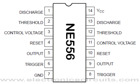 NE556 Dual timer IC