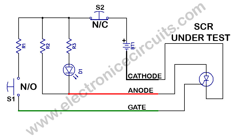 Scr Wiring Diagram from www.electronicecircuits.com