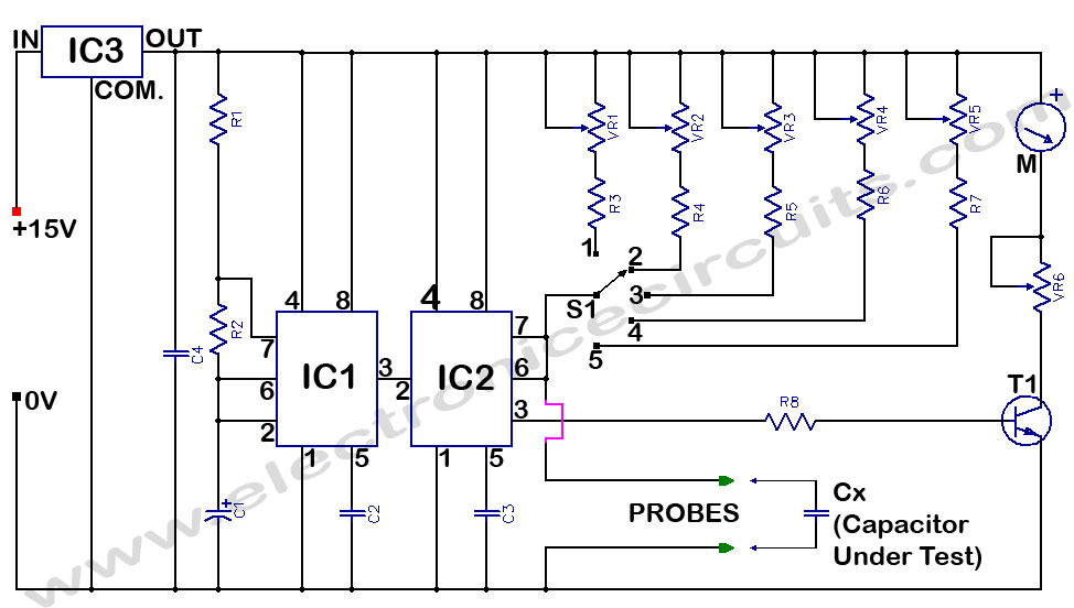 capacitance meter circuit ne555