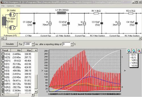 Vacuum Tube  Amplifier Power Supply Unit Designer Software