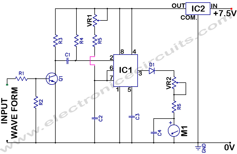 Analog Frequency Meter Circuit