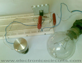 filament light dimmer using bt136 triac DB3 diac