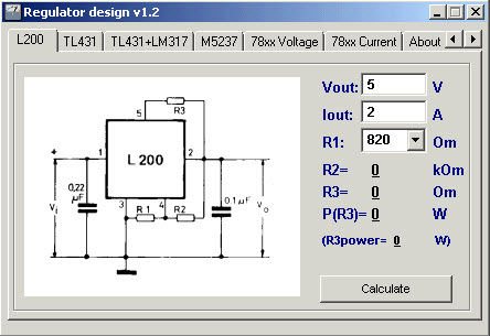 regulator designer lm317 lm150 lm350 l200 tl431 m5237 78xx design