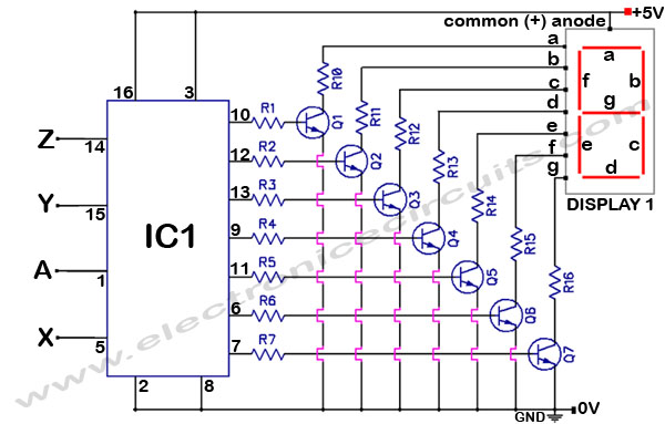 4033 7 segment counter second stage circuit