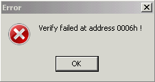 IC Prog Verify failed at address XXXXh message