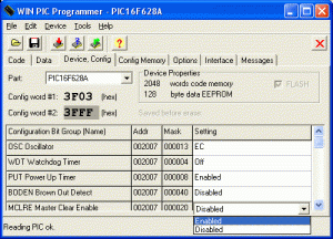 WinPic PIC Programmer to program the PIC firmware from a HEX-file