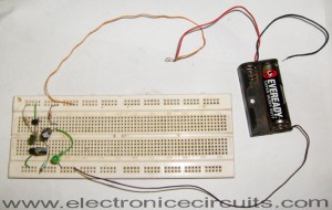 1.5v One Battery LED Light Flasher Circuit