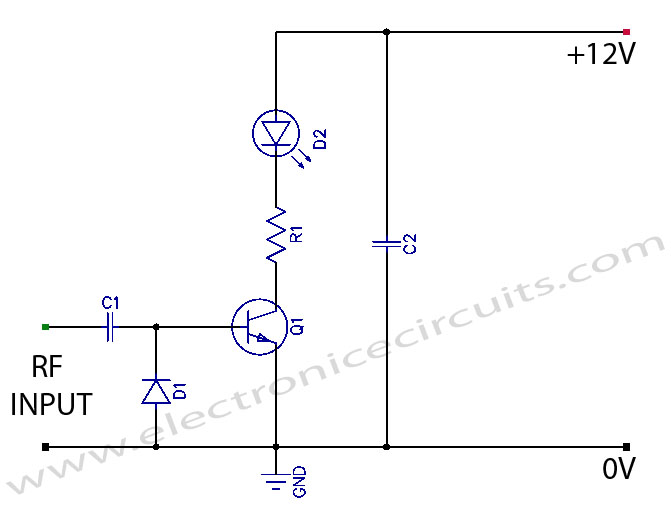 Transmitter RF Output Indicator Circuit Diagram