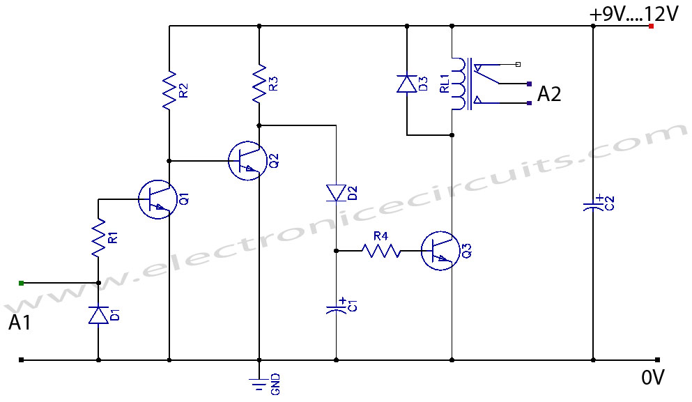 VCR Video Detector Switch Controller Circuit Diagram