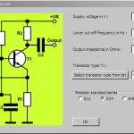 transistor common base circuit design software