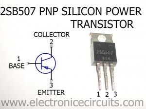 B507 PNP SILICON TRANSISTOR PIN CONFIGURATION