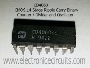 CD4060 IC CMOS 14-Stage Ripple Carry Binary Counter  Divider and Oscillator CD4060BE