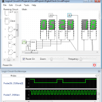 Designing simulating logic circuits.